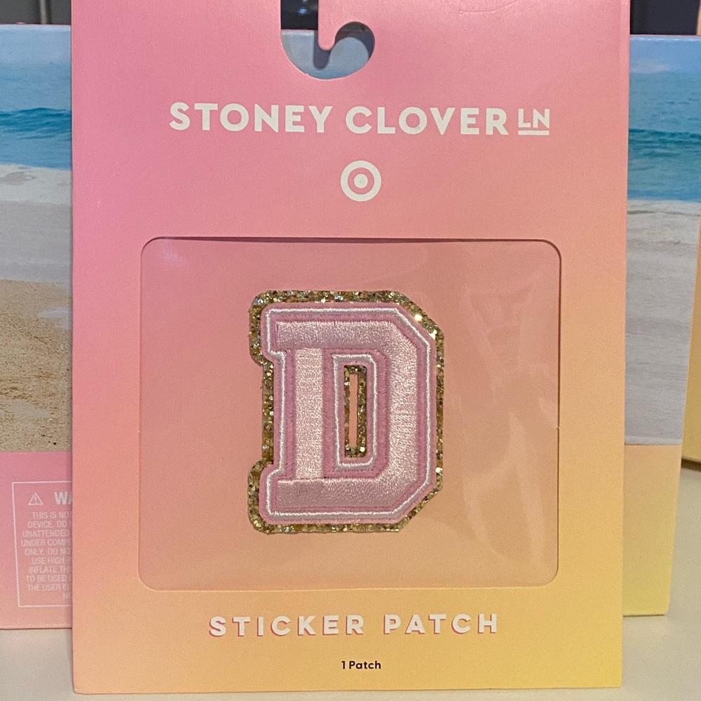 Stoney Clover Lane x Target Pink Letter 'D’ Sticker Patch SCL